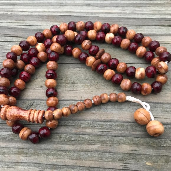 Handmade Pray Bead Muslim Prayer Tasbeeh Real Wood - Picture 2 of 6